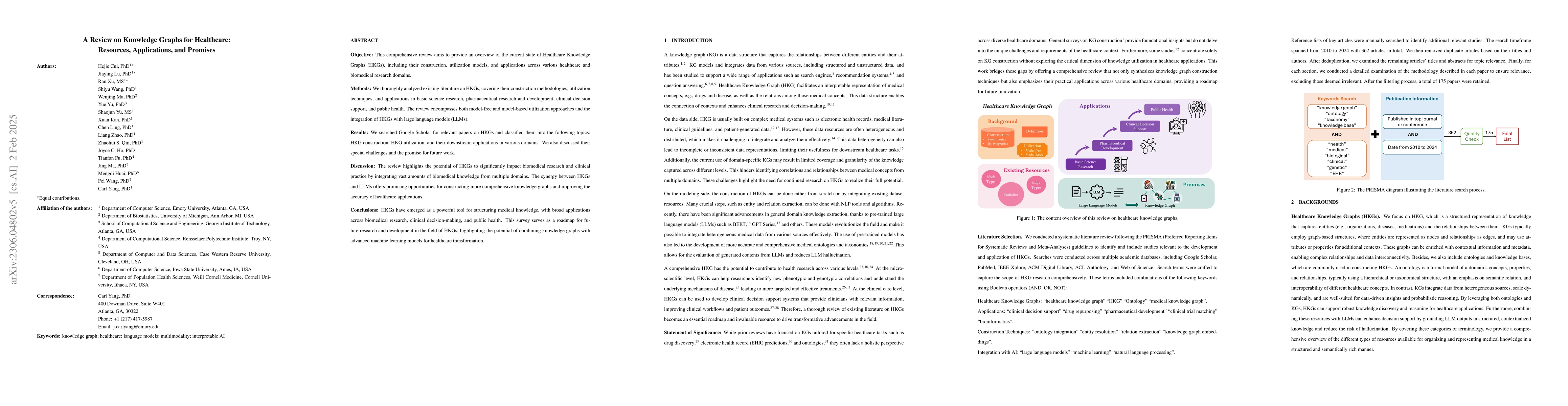 Thumbnail for A Review on Knowledge Graphs for Healthcare: Resources, Applications,
  and Promises