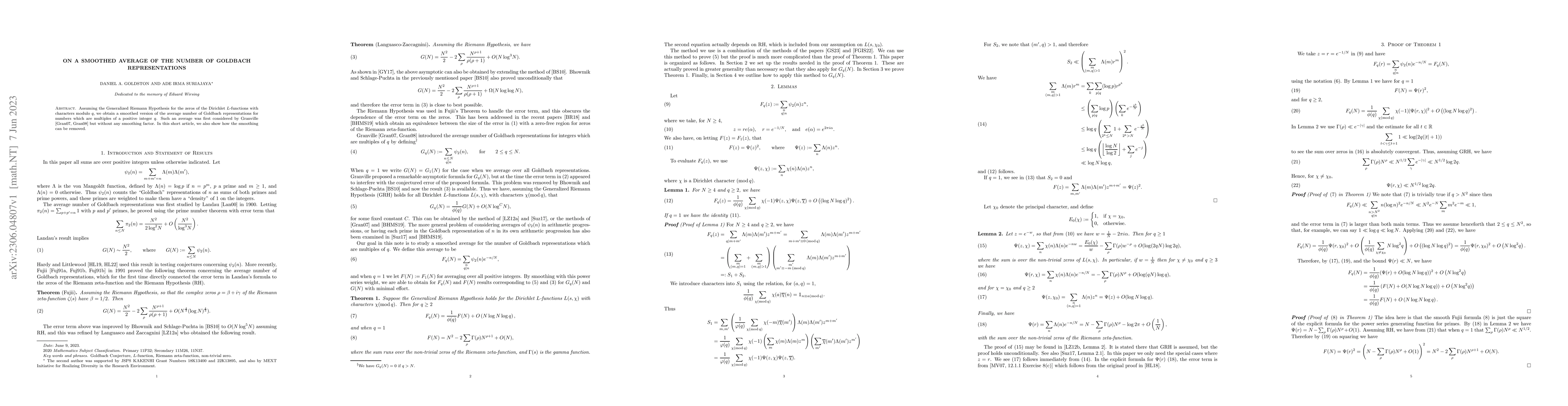 Thumbnail for On a smoothed average of the number of Goldbach representations
