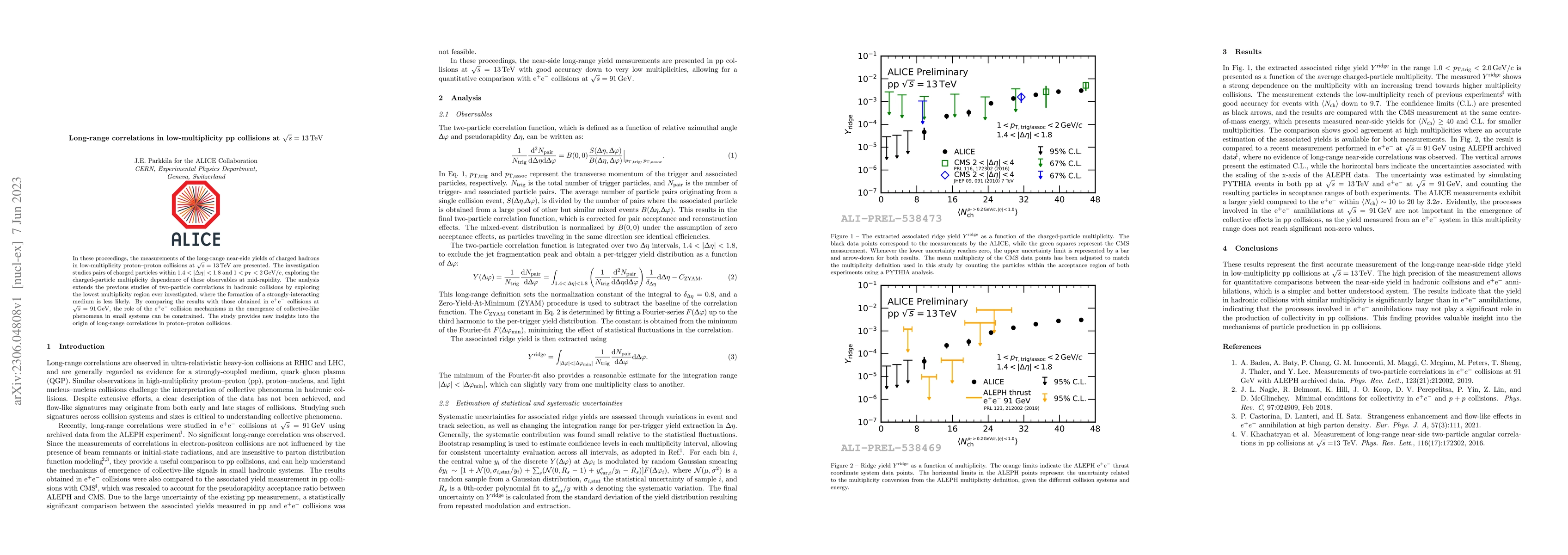 Thumbnail for Long-range correlations in low-multiplicity pp collisions at
  $\sqrt{s}=13\,\mathrm{TeV}$