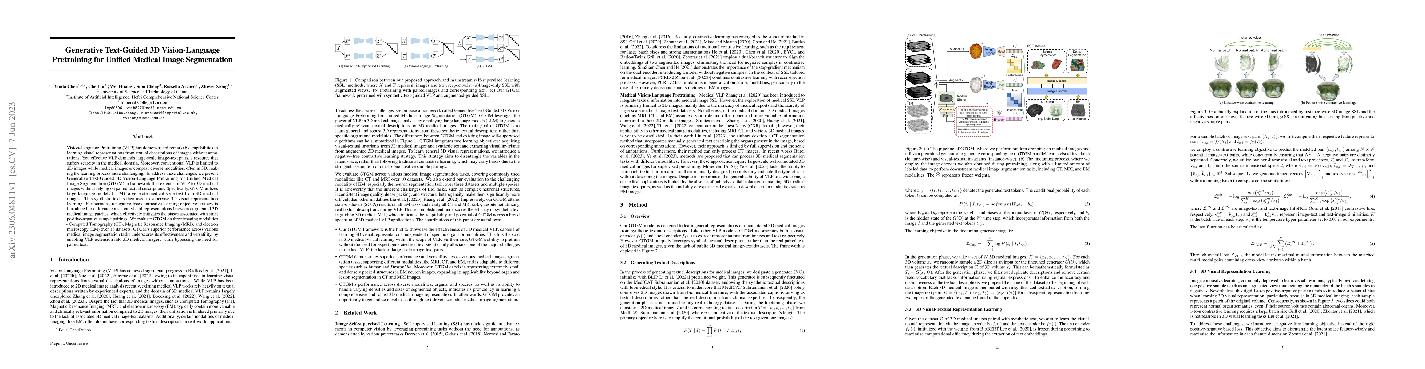 Thumbnail for Generative Text-Guided 3D Vision-Language Pretraining for Unified
  Medical Image Segmentation