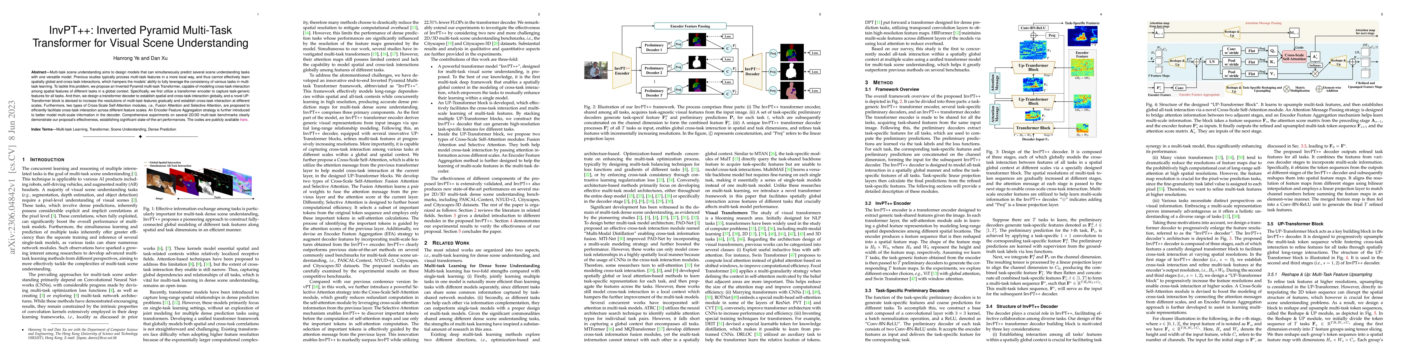 Thumbnail for InvPT++: Inverted Pyramid Multi-Task Transformer for Visual Scene
  Understanding