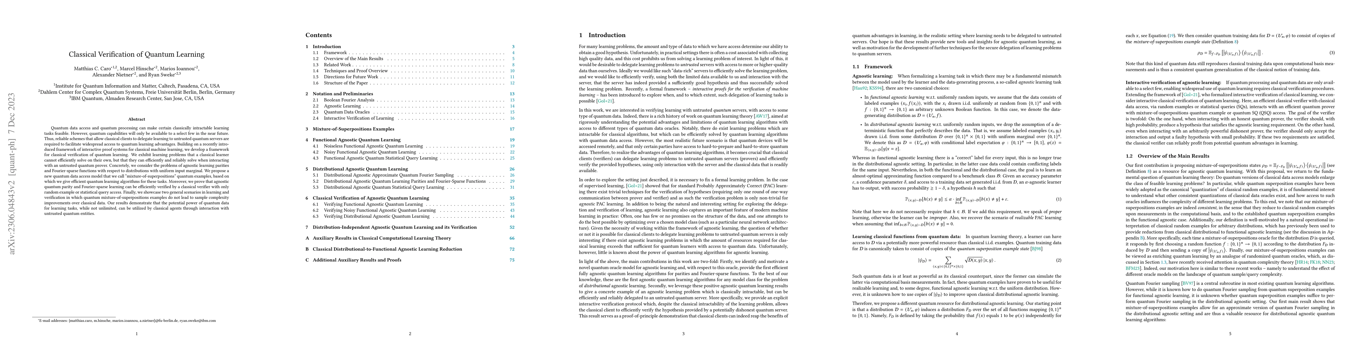 Thumbnail for Classical Verification of Quantum Learning