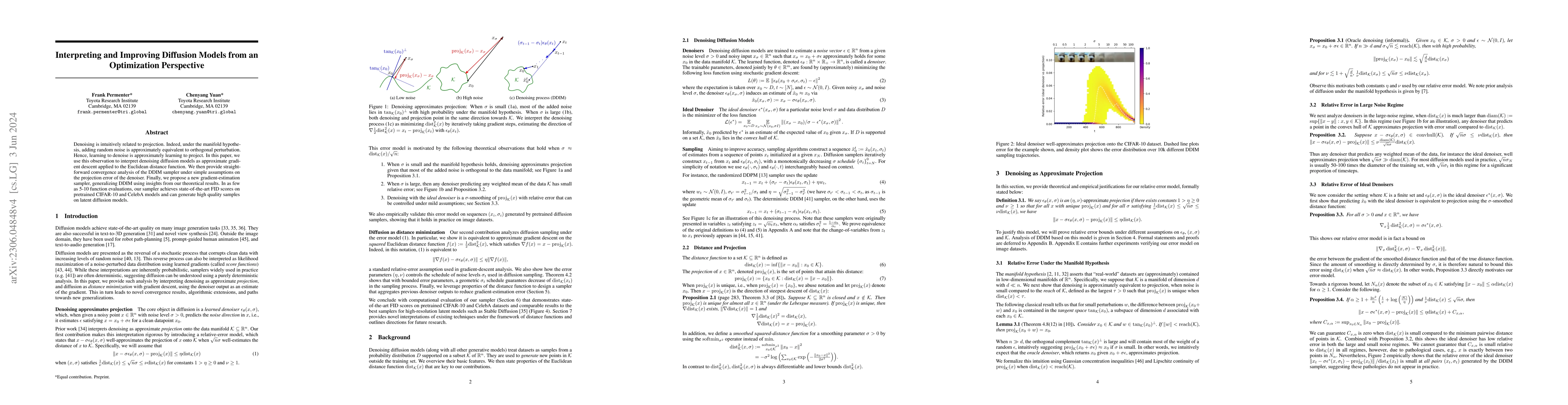 Thumbnail for Interpreting and Improving Diffusion Models from an Optimization
  Perspective