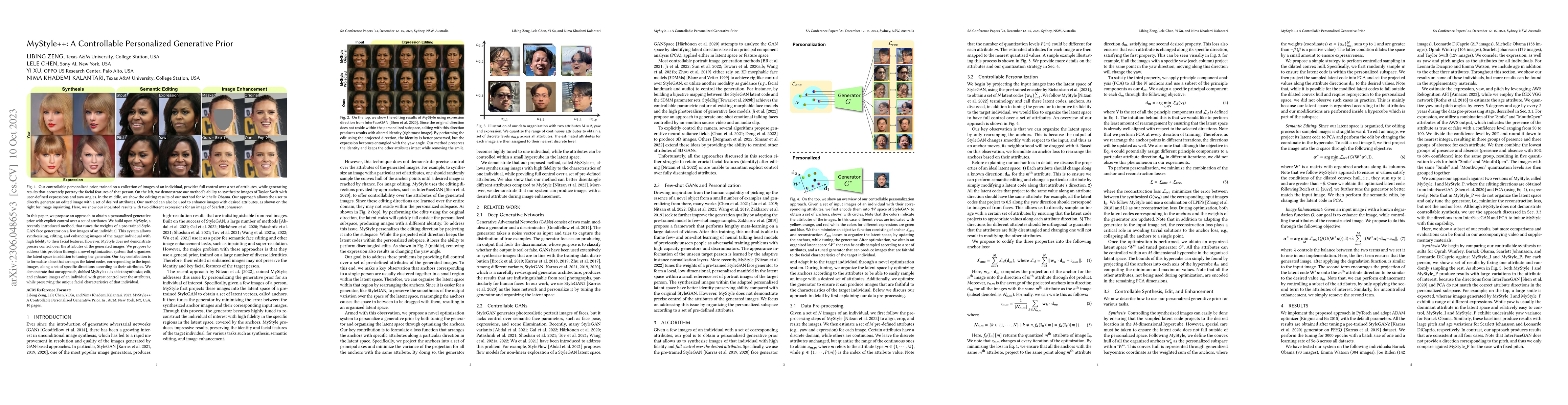 Thumbnail for MyStyle++: A Controllable Personalized Generative Prior