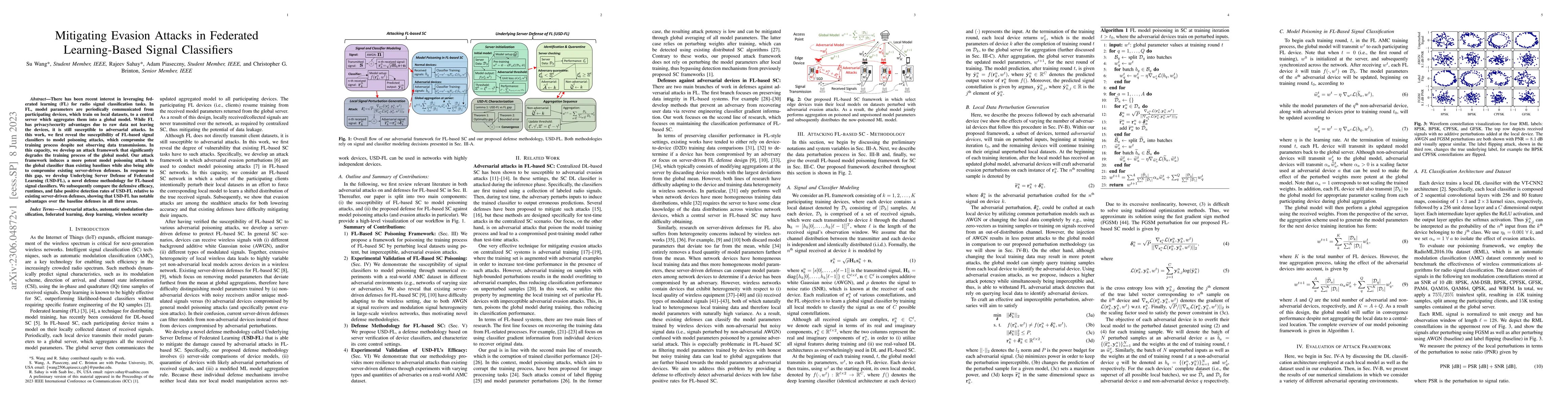 Thumbnail for Mitigating Evasion Attacks in Federated Learning-Based Signal
  Classifiers