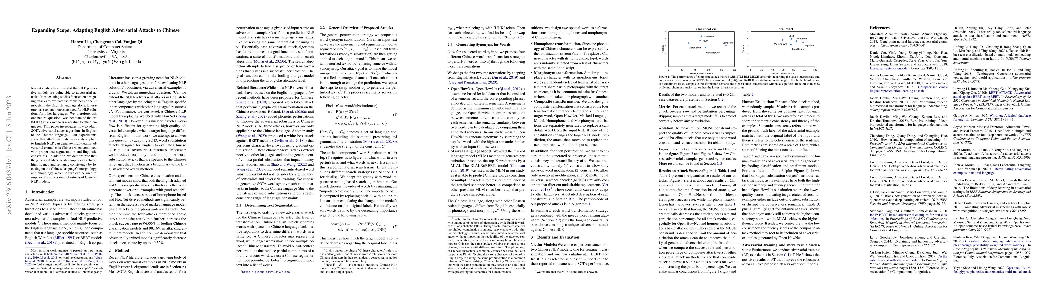 Thumbnail for Expanding Scope: Adapting English Adversarial Attacks to Chinese
