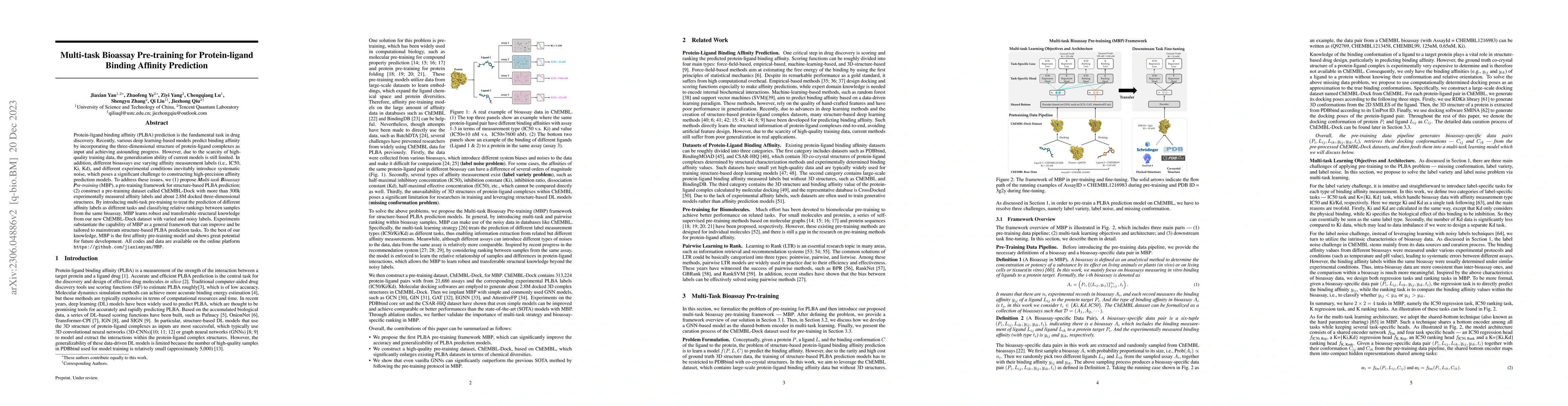 Thumbnail for Multi-task Bioassay Pre-training for Protein-ligand Binding Affinity
  Prediction