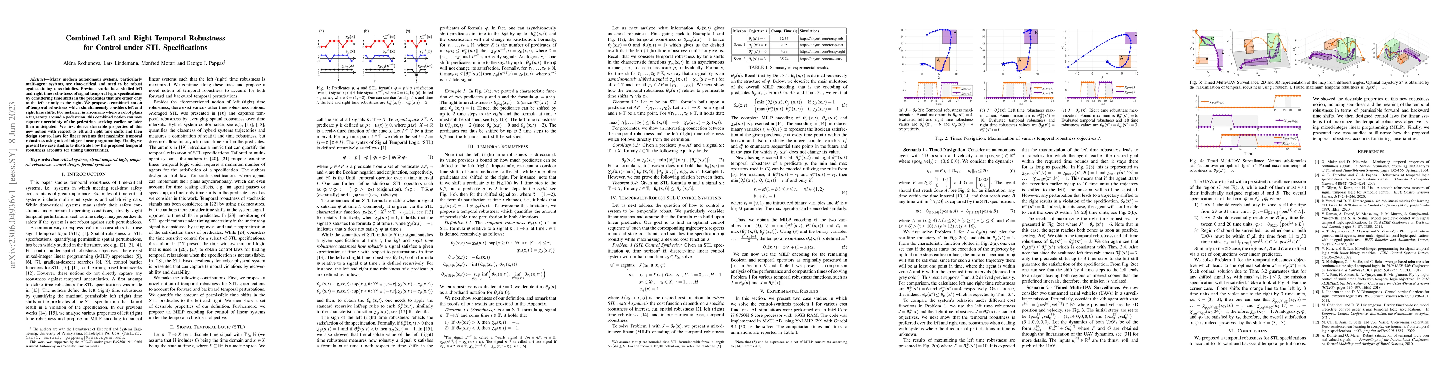 Thumbnail for Combined Left and Right Temporal Robustness for Control under STL
  Specifications