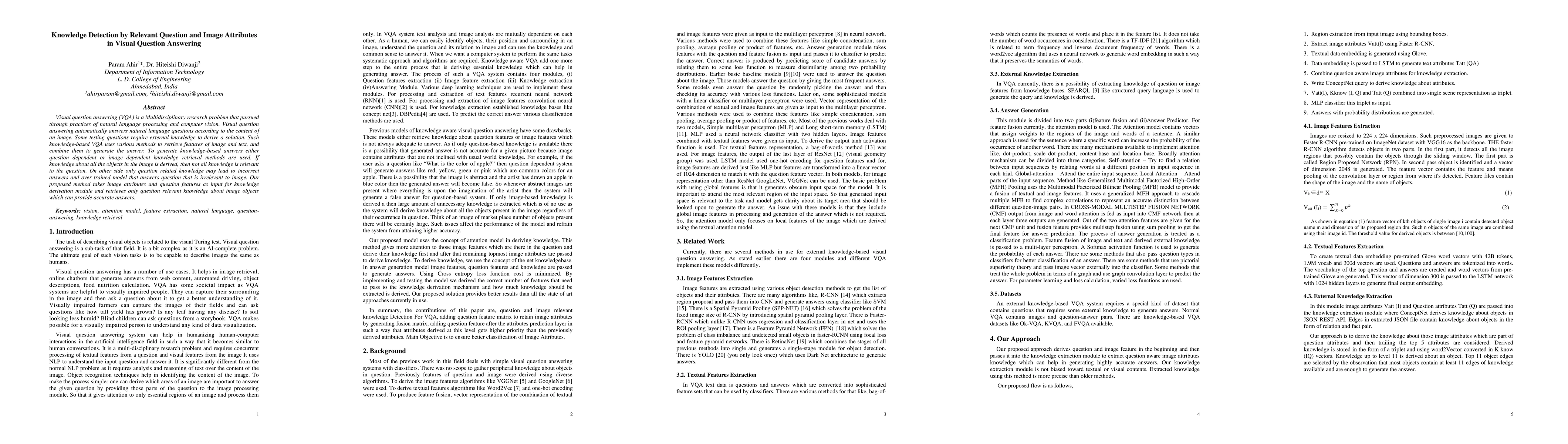 Thumbnail for Knowledge Detection by Relevant Question and Image Attributes in Visual
  Question Answering