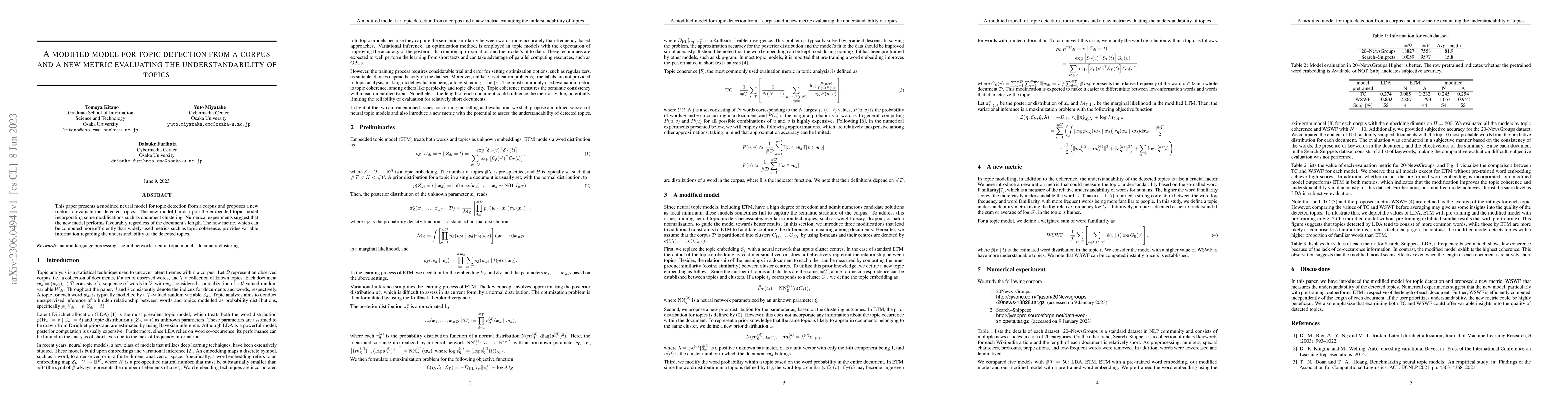 Thumbnail for A modified model for topic detection from a corpus and a new metric
  evaluating the understandability of topics