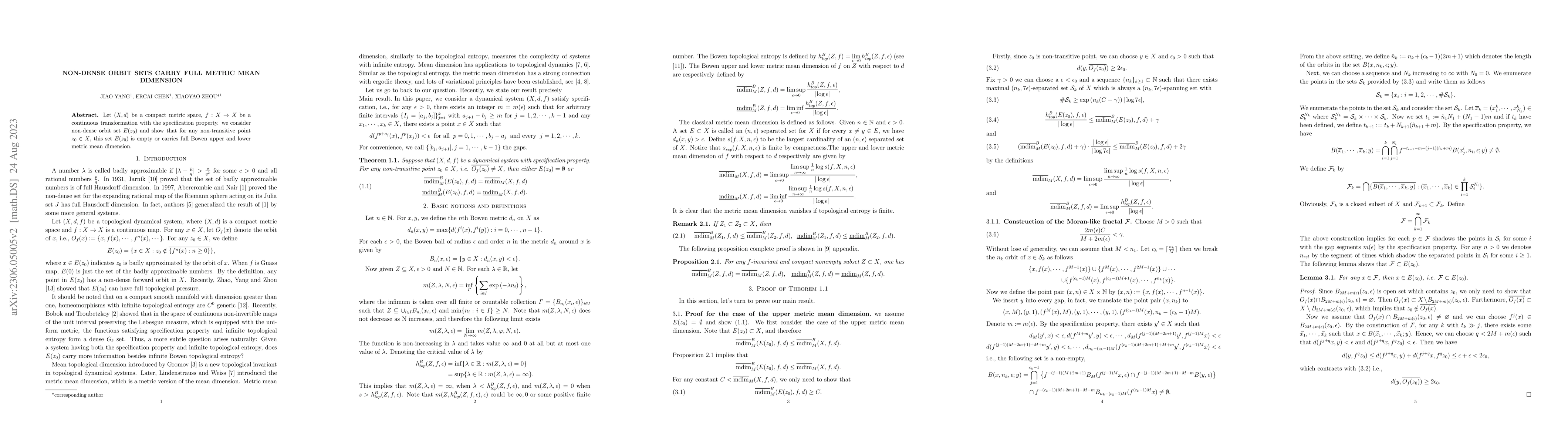 Thumbnail for Non-dense orbit sets carry full metric mean dimension