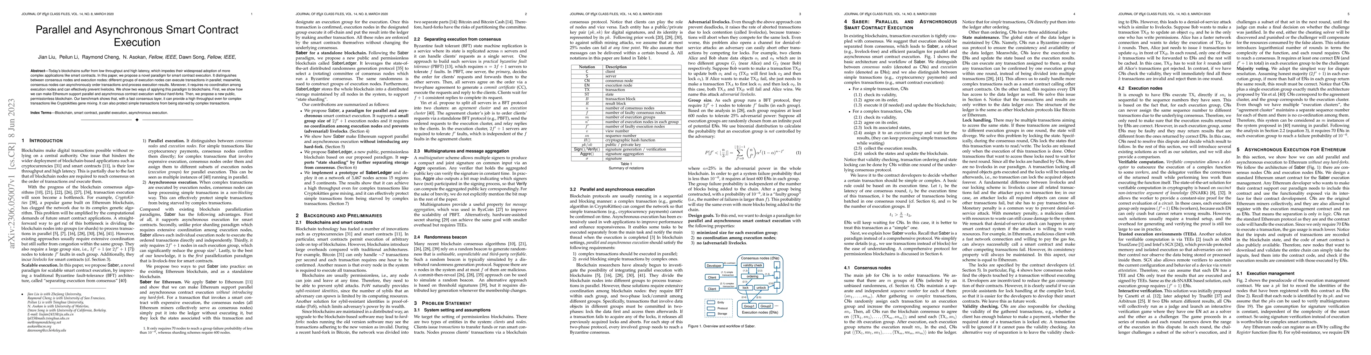 Thumbnail for Parallel and Asynchronous Smart Contract Execution