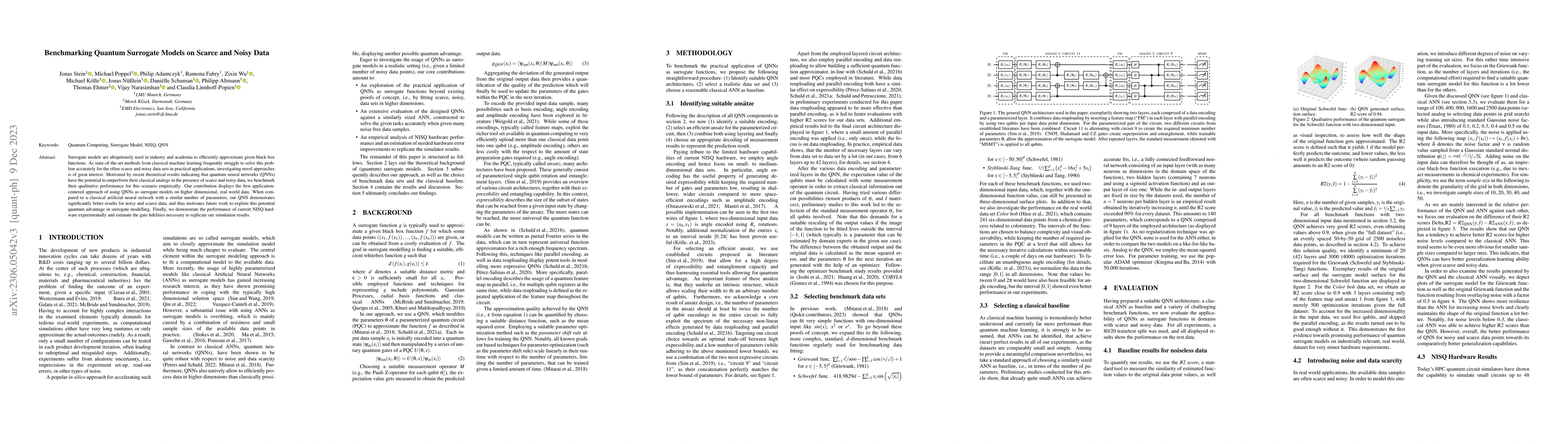 Thumbnail for Benchmarking Quantum Surrogate Models on Scarce and Noisy Data
