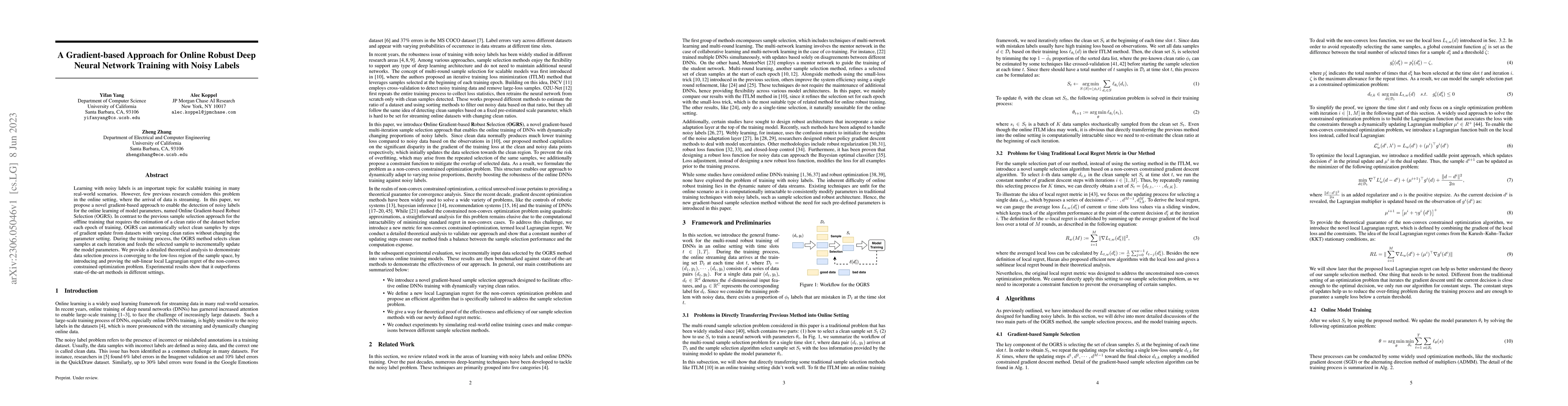 Thumbnail for A Gradient-based Approach for Online Robust Deep Neural Network Training
  with Noisy Labels
