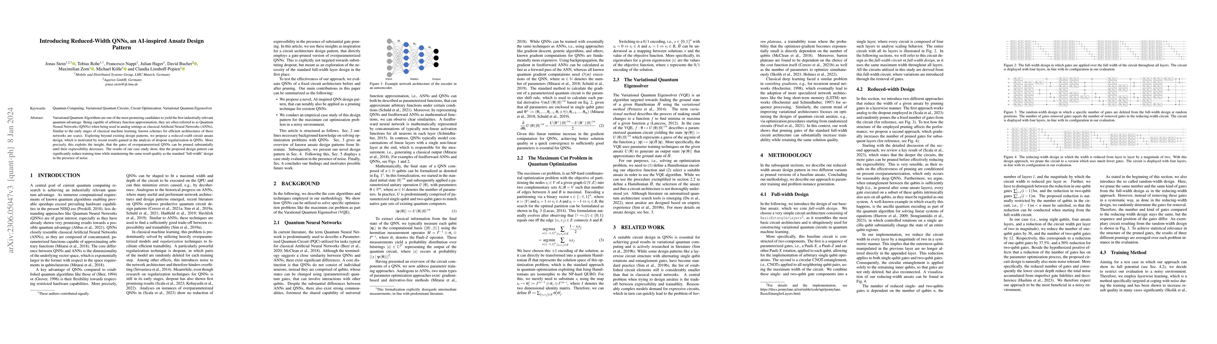 Thumbnail for Introducing Reduced-Width QNNs, an AI-inspired Ansatz Design Pattern