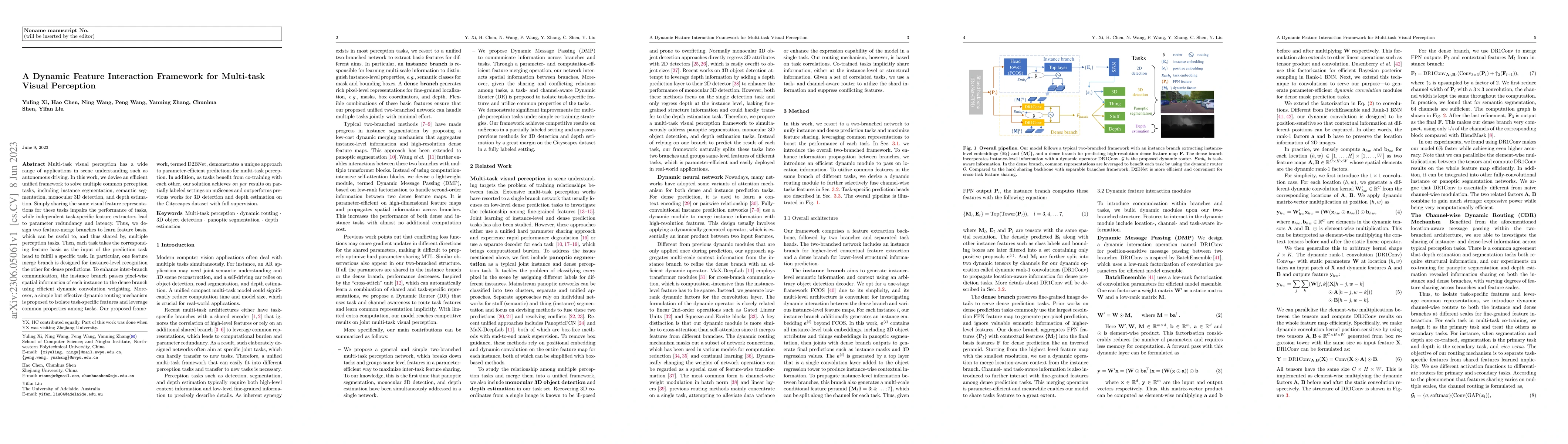 Thumbnail for A Dynamic Feature Interaction Framework for Multi-task Visual Perception