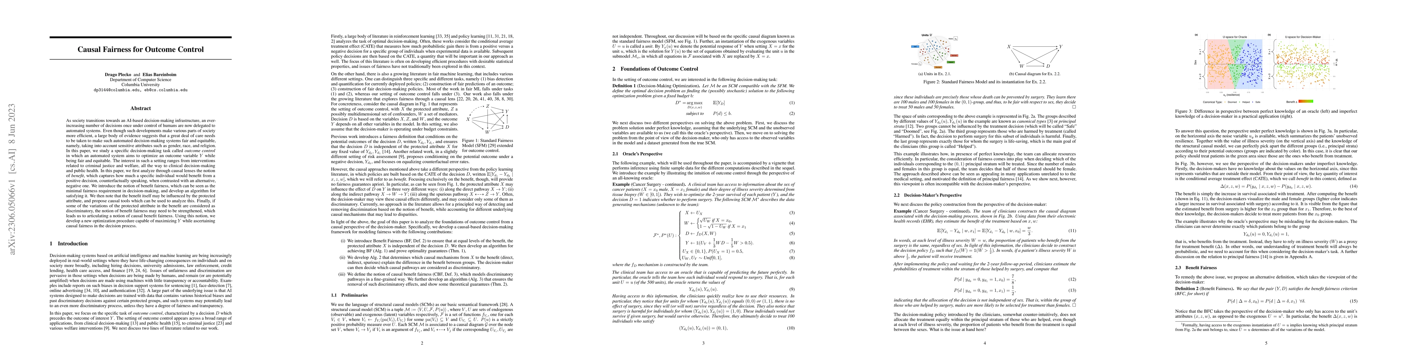 Thumbnail for Causal Fairness for Outcome Control