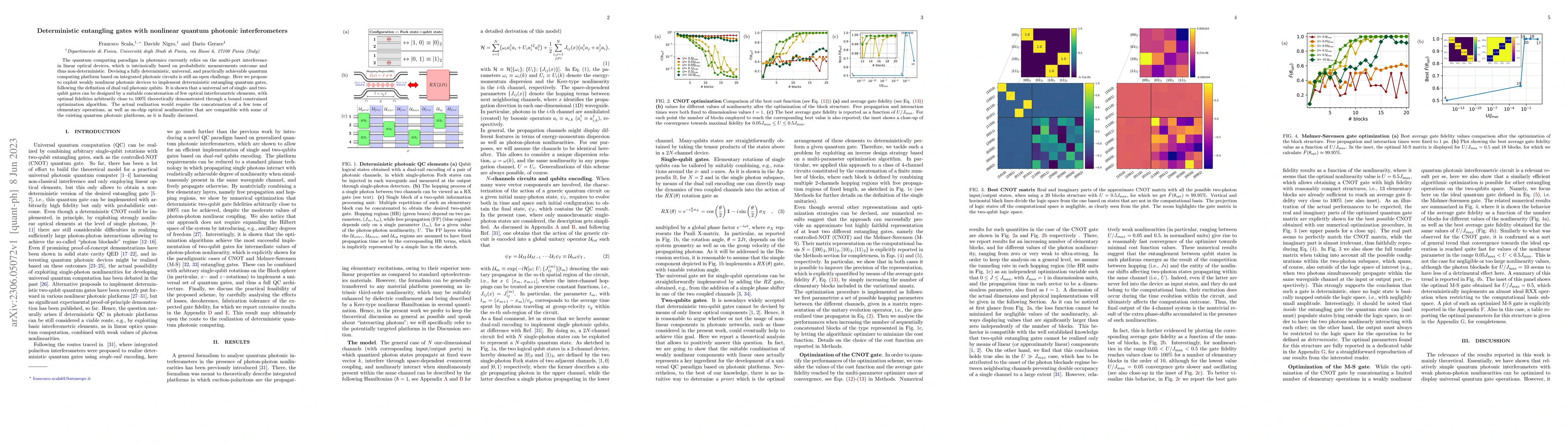 Thumbnail for Deterministic entangling gates with nonlinear quantum photonic
  interferometers