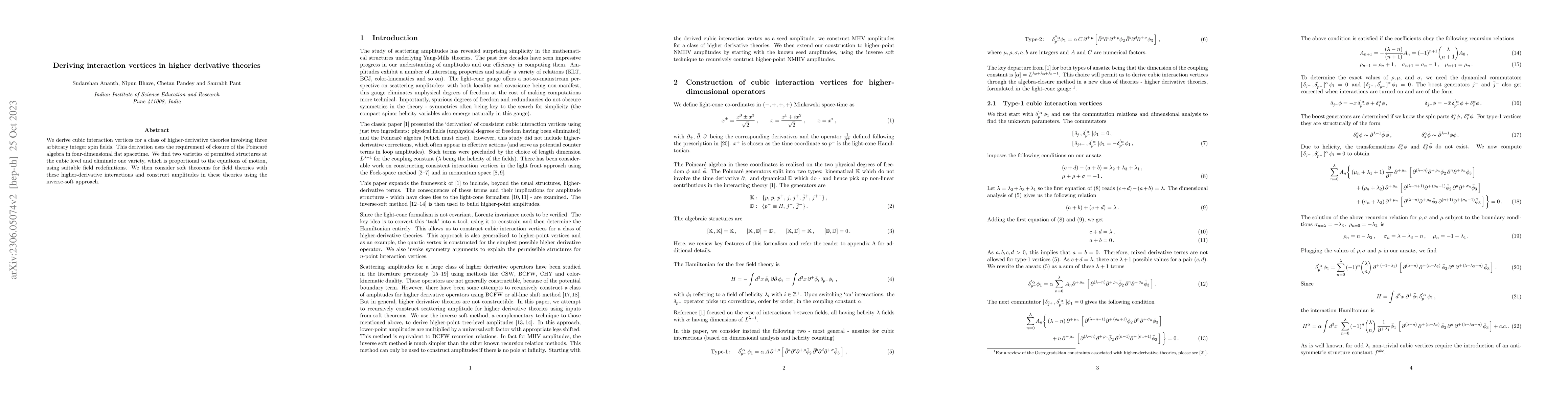 Thumbnail for Deriving interaction vertices in higher derivative theories