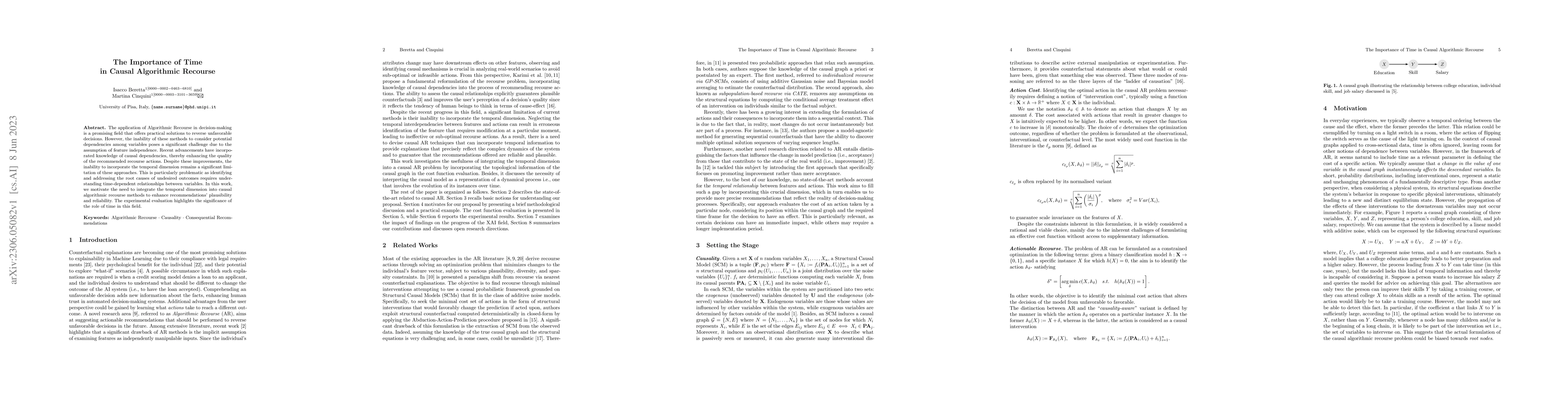 Thumbnail for The Importance of Time in Causal Algorithmic Recourse