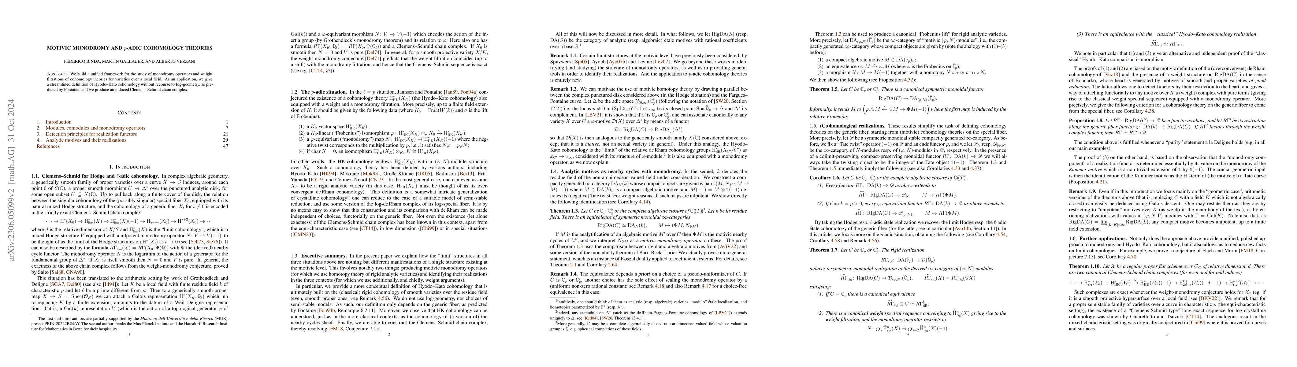 Thumbnail for Motivic monodromy and p-adic cohomology theories