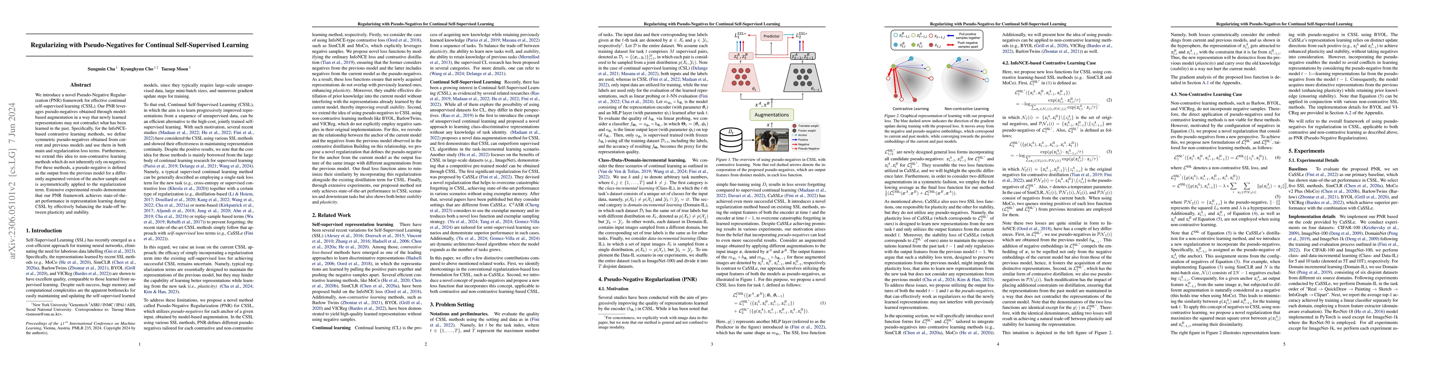 Thumbnail for Regularizing with Pseudo-Negatives for Continual Self-Supervised
  Learning