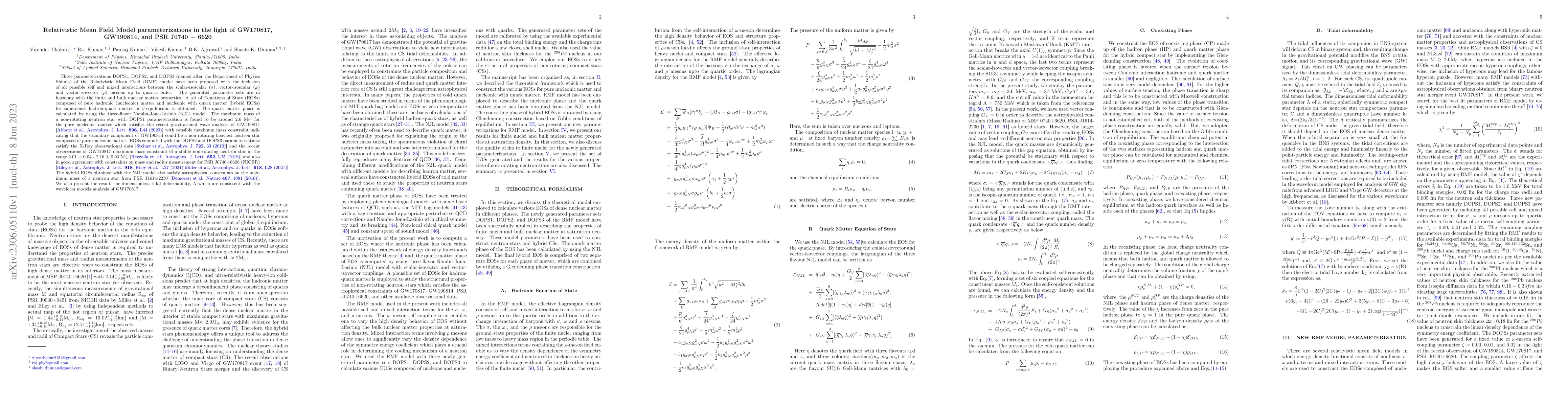 Thumbnail for Relativistic Mean Field Model parameterizations in the light of
  GW170817, GW190814, and PSR J0740 + 6620