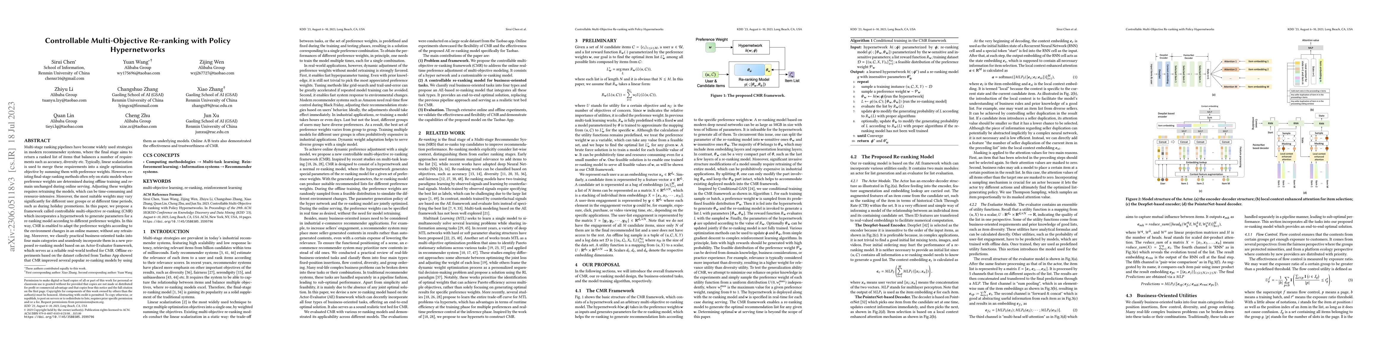 Thumbnail for Controllable Multi-Objective Re-ranking with Policy Hypernetworks
