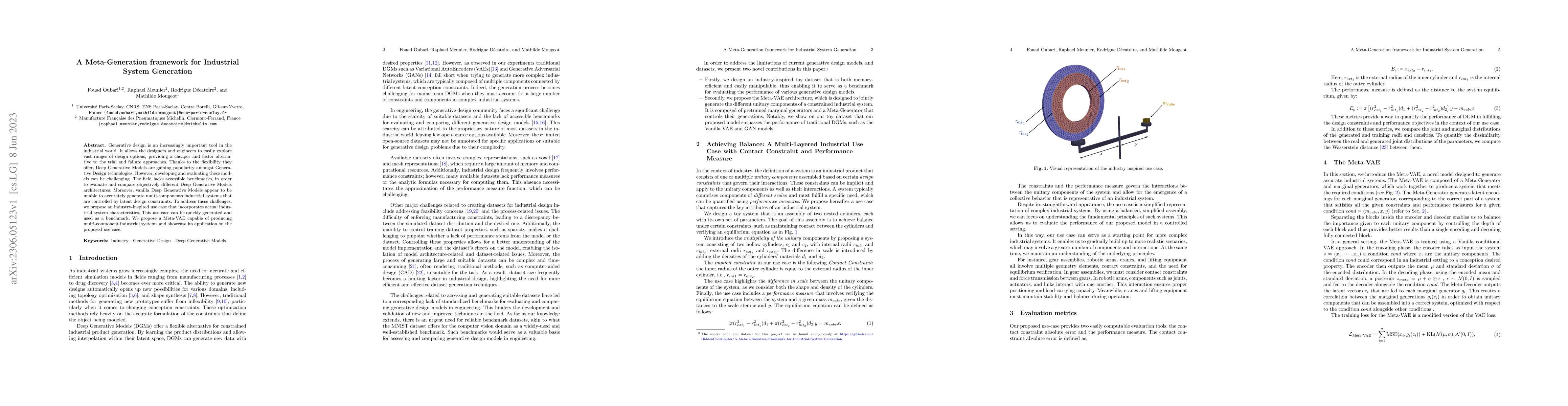 Thumbnail for A Meta-Generation framework for Industrial System Generation