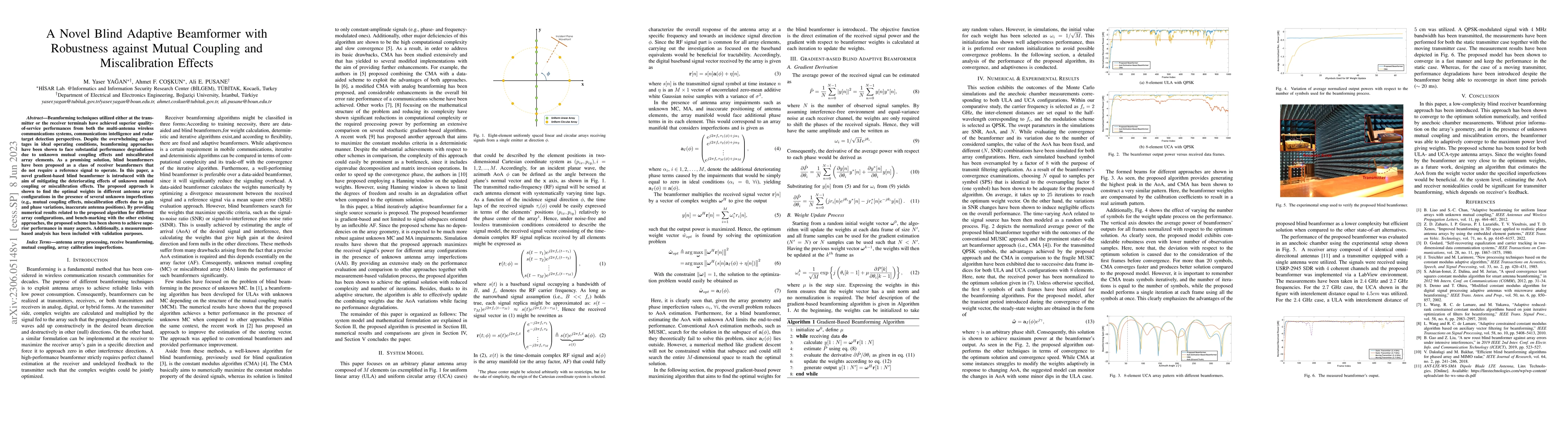 Thumbnail for A Novel Blind Adaptive Beamformer with Robustness against Mutual
  Coupling and Miscalibration Effects
