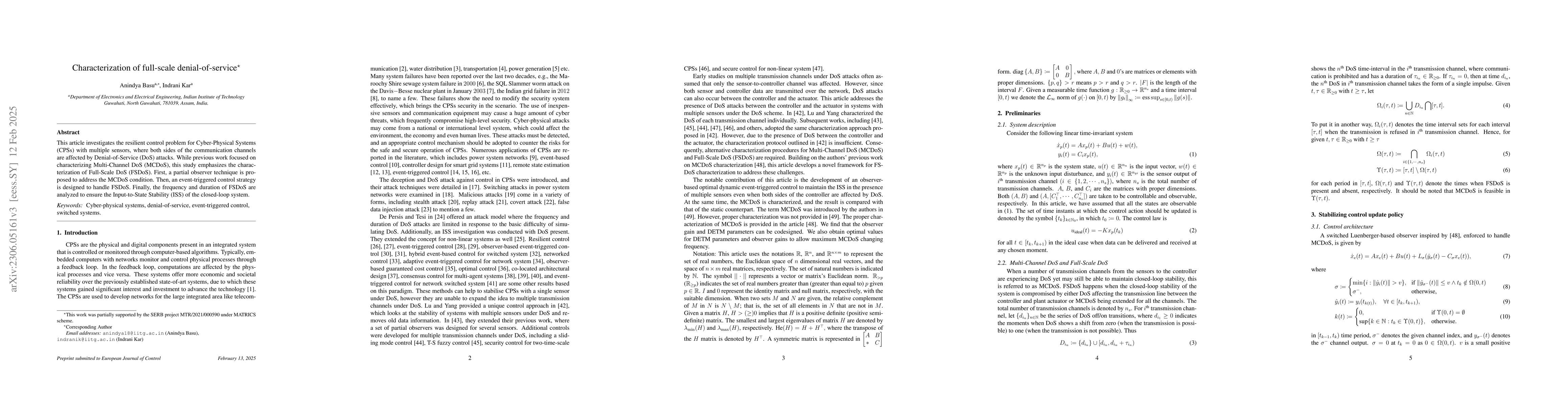 Thumbnail for Characterization of Multi-Channel Denial-of-Service and Full-Scale
  Denial-of-Service
