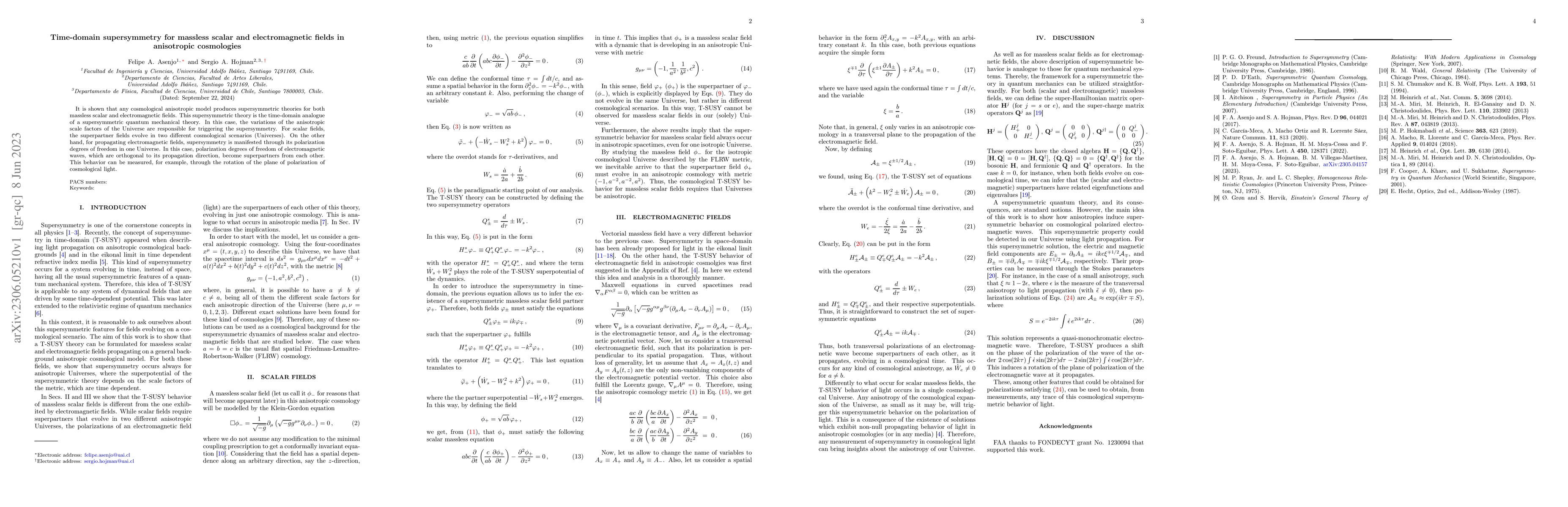 Thumbnail for Time-domain supersymmetry for massless scalar and electromagnetic fields
  in anisotropic cosmologies