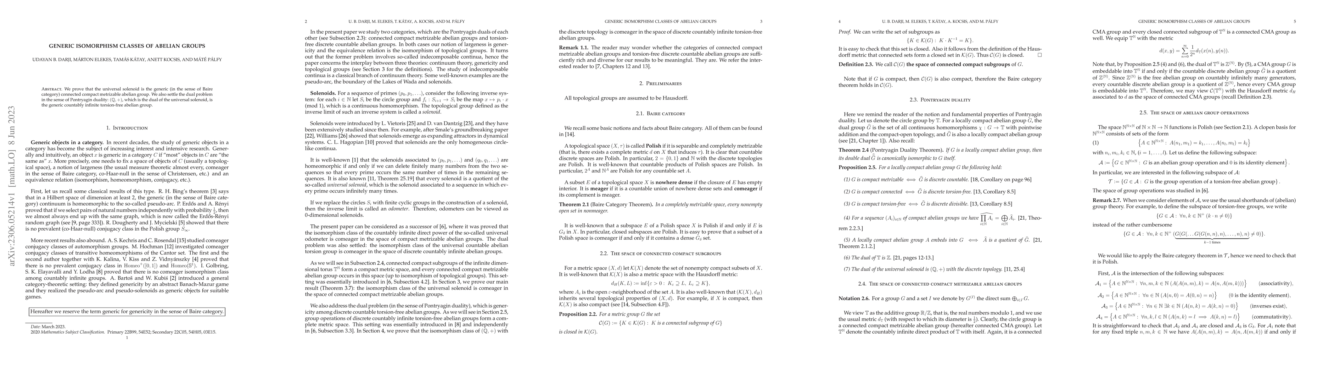 Thumbnail for Generic isomorphism classes of abelian groups