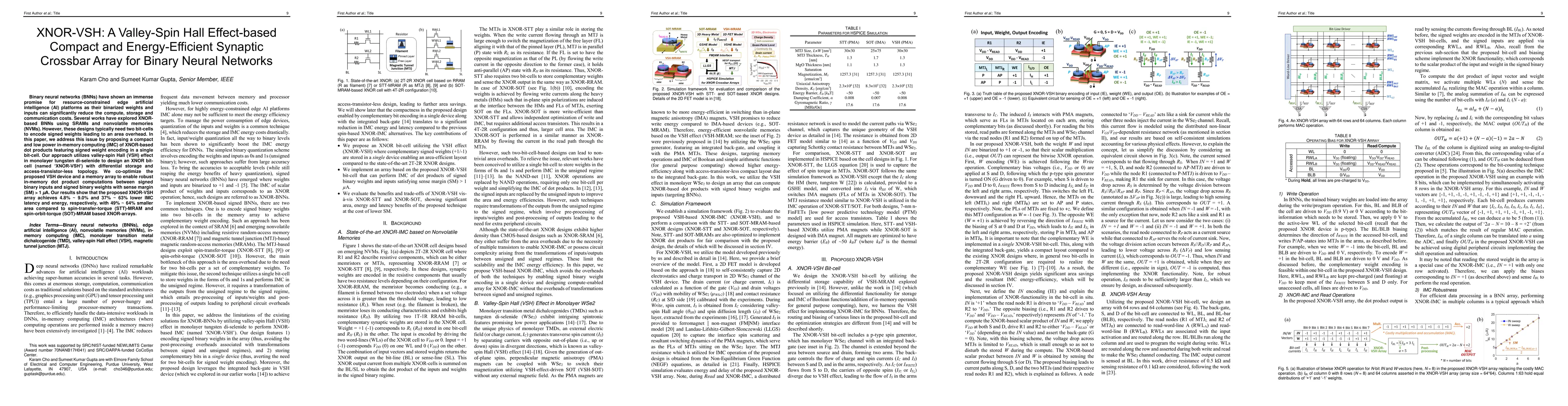 Thumbnail for XNOR-VSH: A Valley-Spin Hall Effect-based Compact and Energy-Efficient
  Synaptic Crossbar Array for Binary Neural Networks
