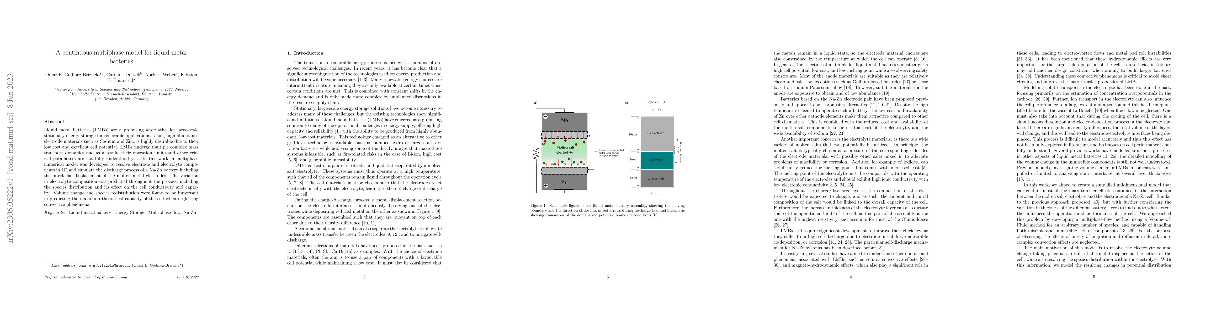 Thumbnail for A continuous multiphase model for liquid metal batteries
