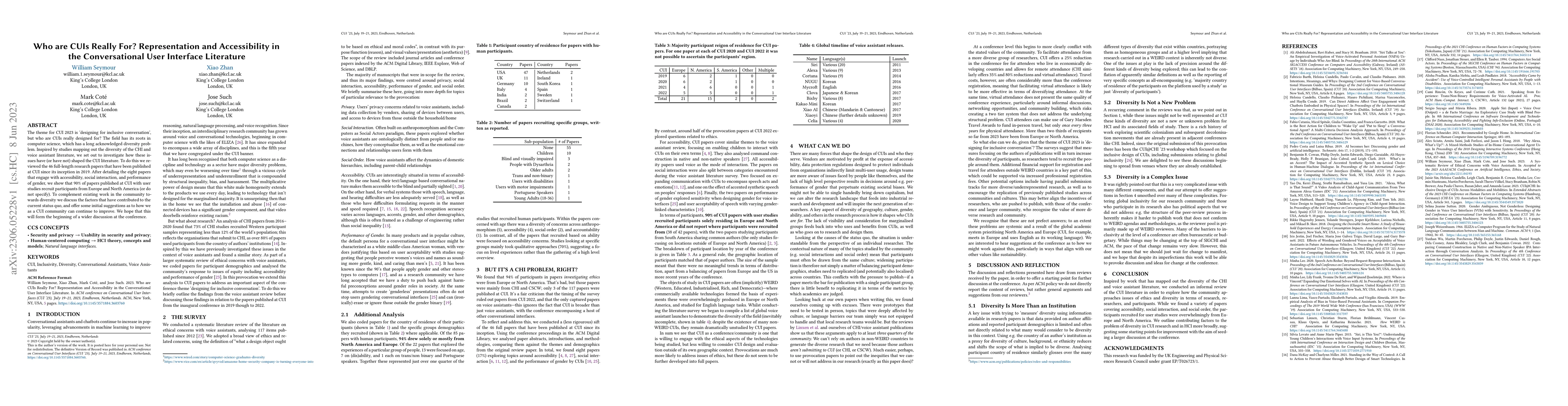 Thumbnail for Who are CUIs Really For? Representation and Accessibility in the
  Conversational User Interface Literature