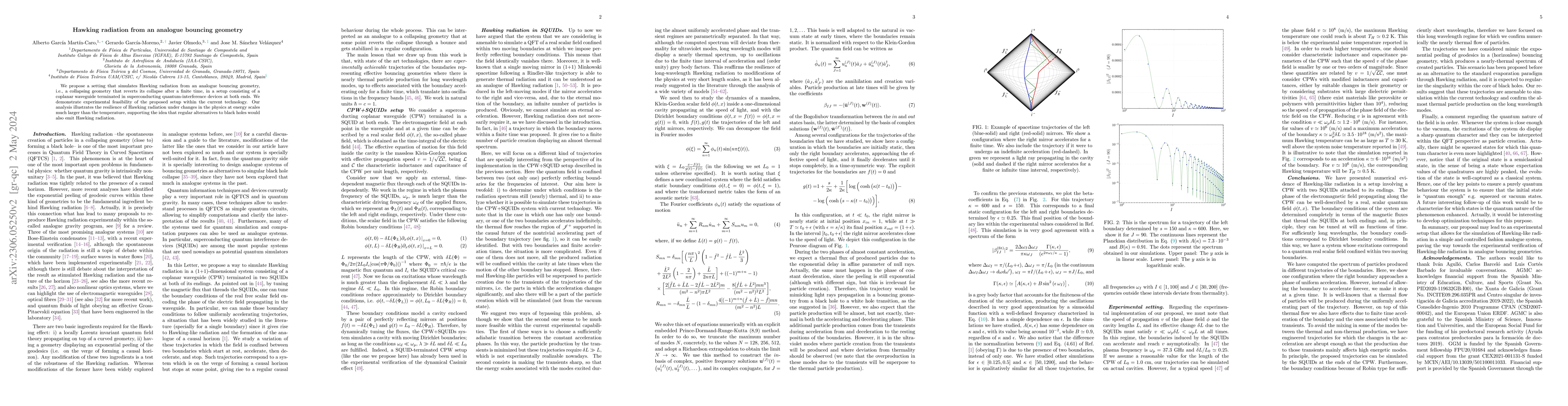 Thumbnail for Hawking radiation from an analogue bouncing geometry