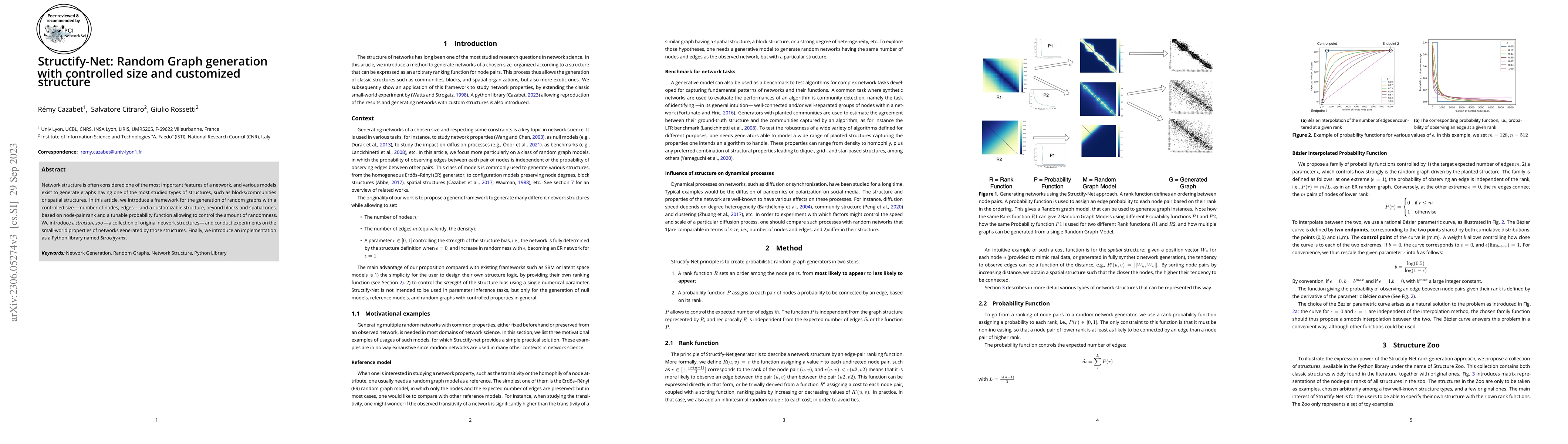 Thumbnail for Structify-Net: Random Graph generation with controlled size and
  customized structure