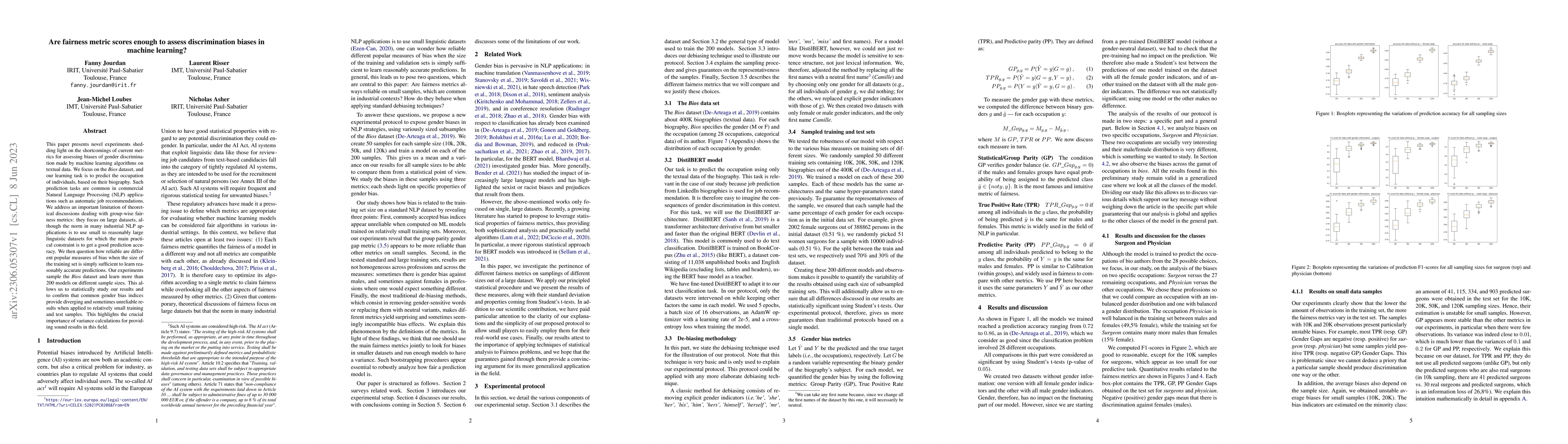 Thumbnail for Are fairness metric scores enough to assess discrimination biases in
  machine learning?