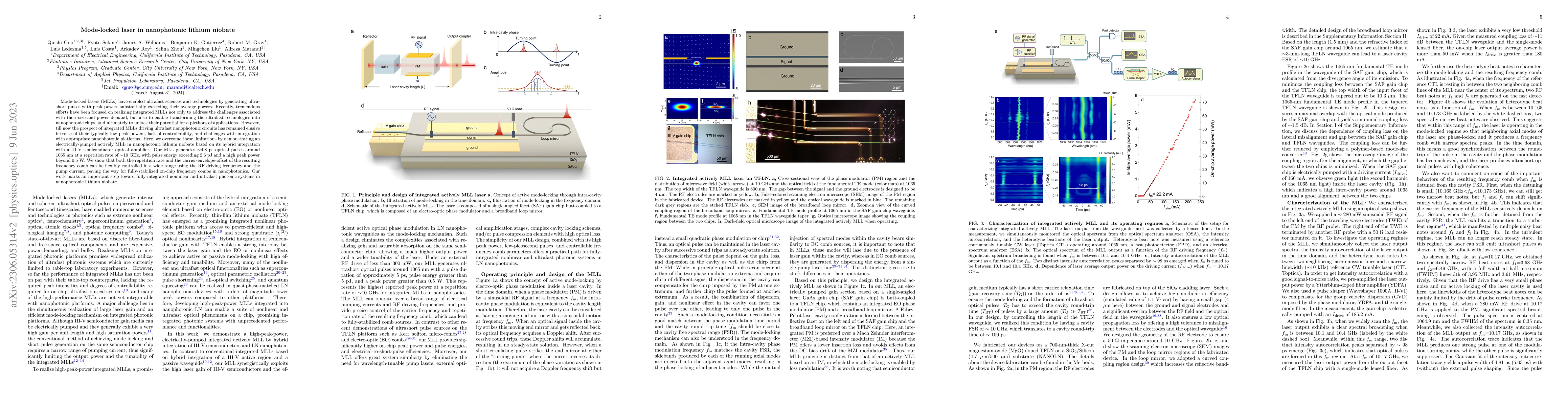 Thumbnail for Mode-locked laser in nanophotonic lithium niobate