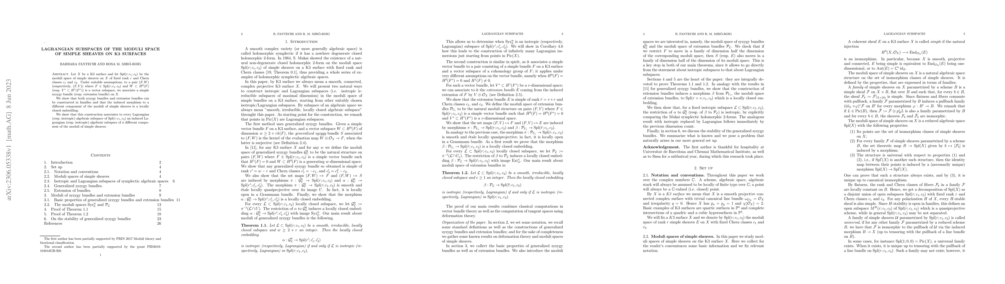 Thumbnail for Lagrangian subspaces of the moduli space of simple sheaves on K3
  surfaces