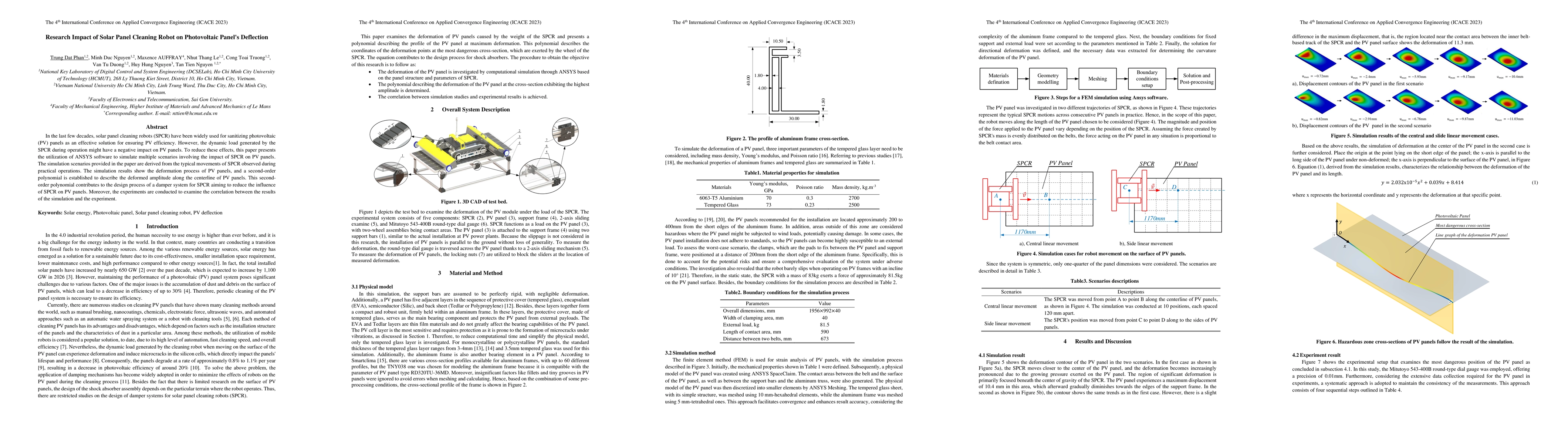 Thumbnail for Research Impact of Solar Panel Cleaning Robot on Photovoltaic Panel's
  Deflection