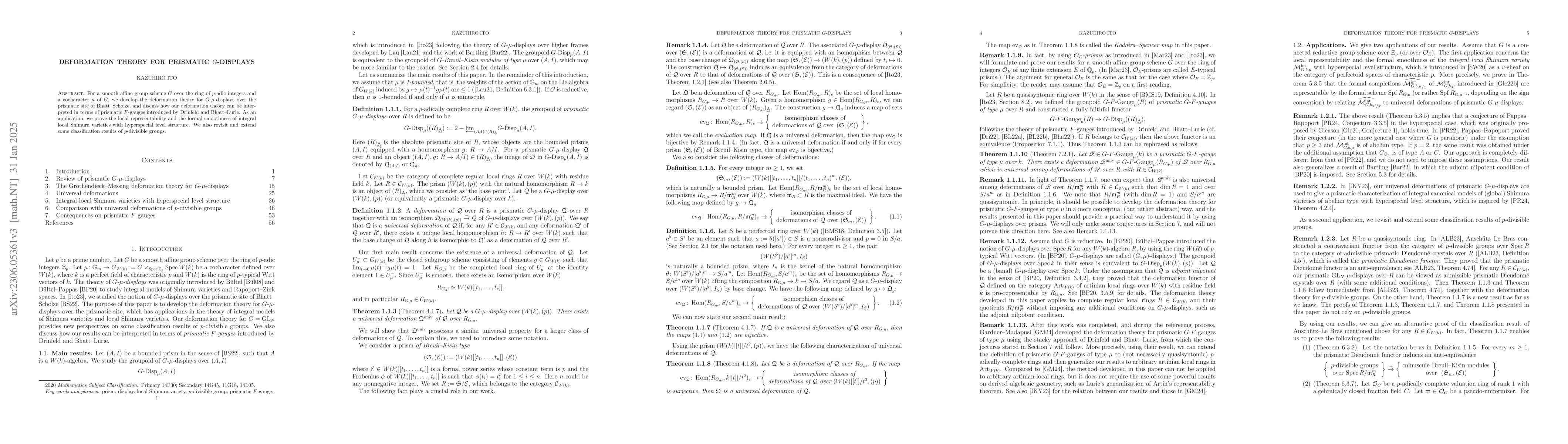 Thumbnail for Deformation theory for prismatic $G$-displays