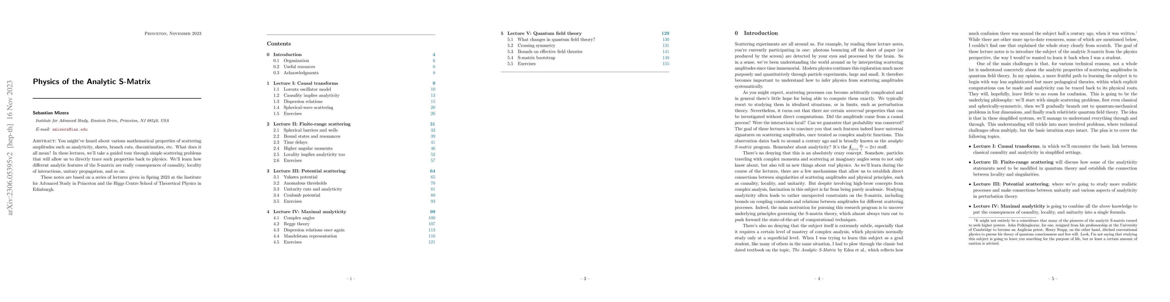 Thumbnail for Physics of the Analytic S-Matrix