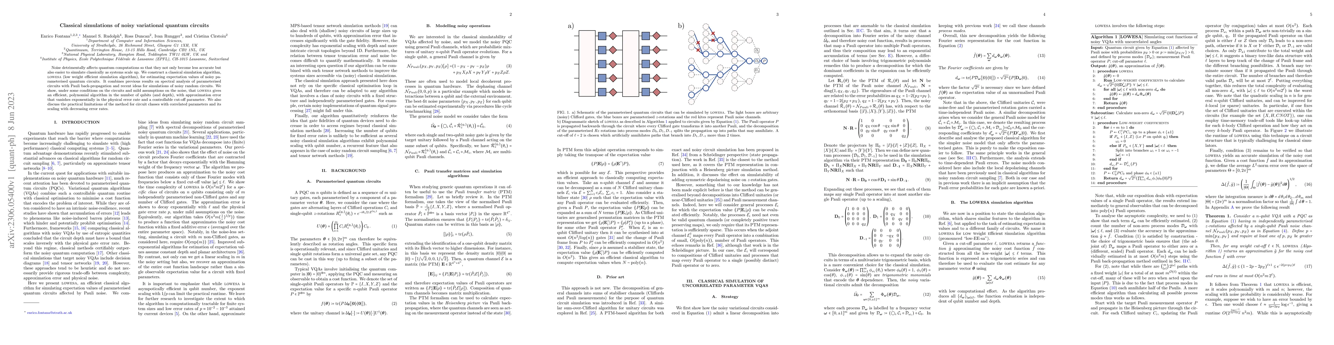 Thumbnail for Classical simulations of noisy variational quantum circuits