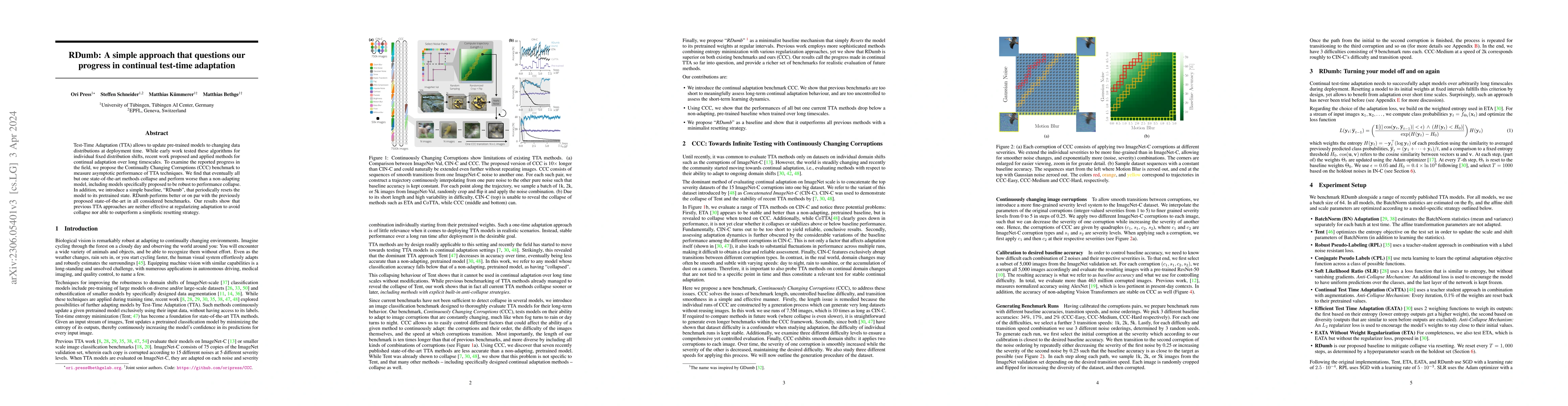 Thumbnail for RDumb: A simple approach that questions our progress in continual
  test-time adaptation