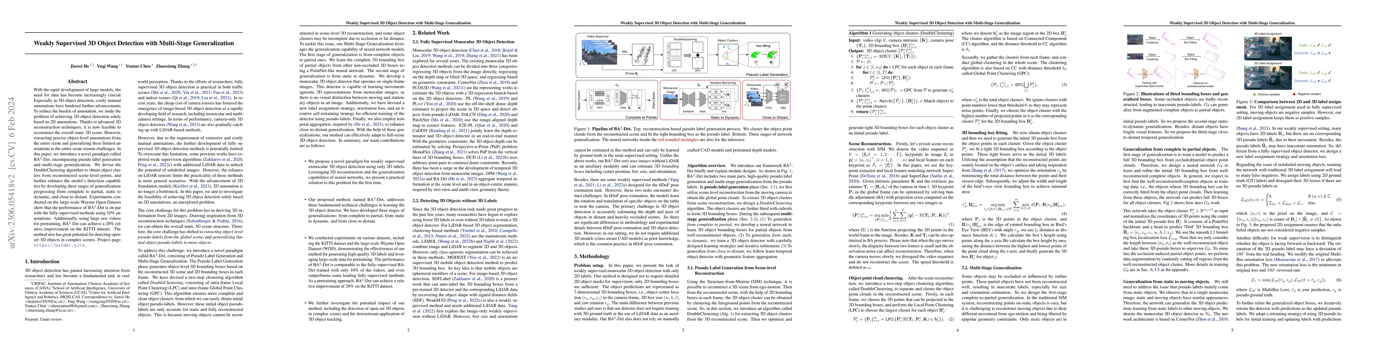 Thumbnail for Weakly Supervised 3D Object Detection with Multi-Stage Generalization
