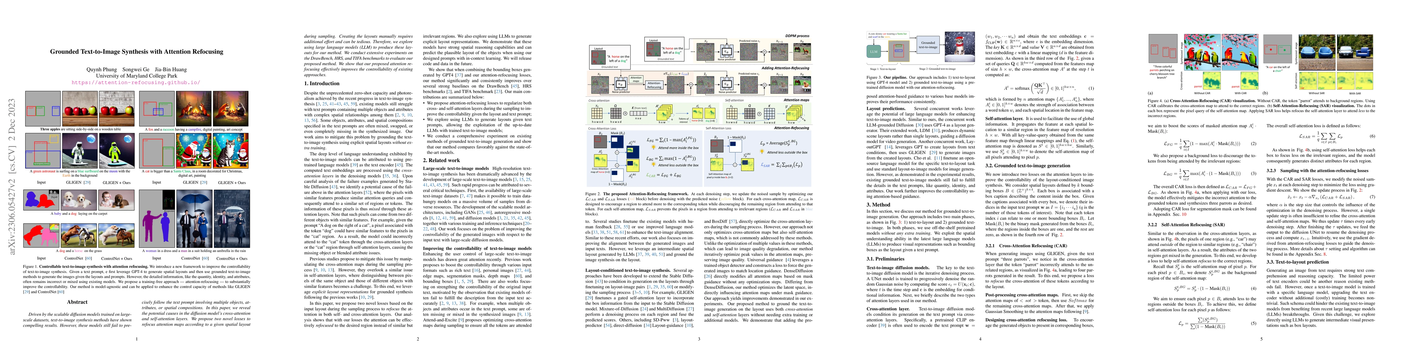 Thumbnail for Grounded Text-to-Image Synthesis with Attention Refocusing