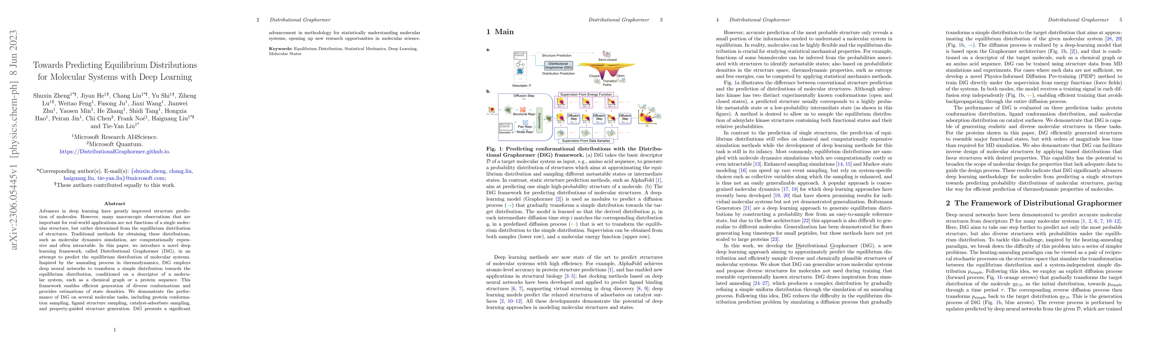 Thumbnail for Towards Predicting Equilibrium Distributions for Molecular Systems with
  Deep Learning