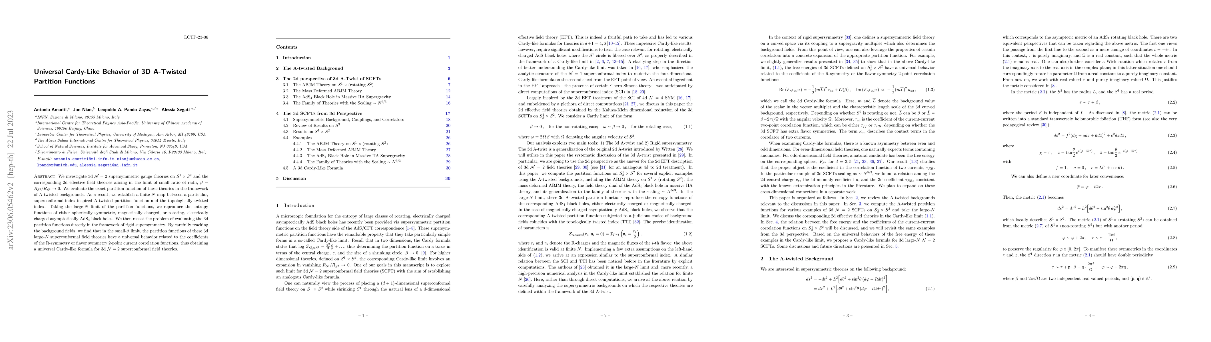 Thumbnail for Universal Cardy-Like Behavior of 3D A-Twisted Partition Functions